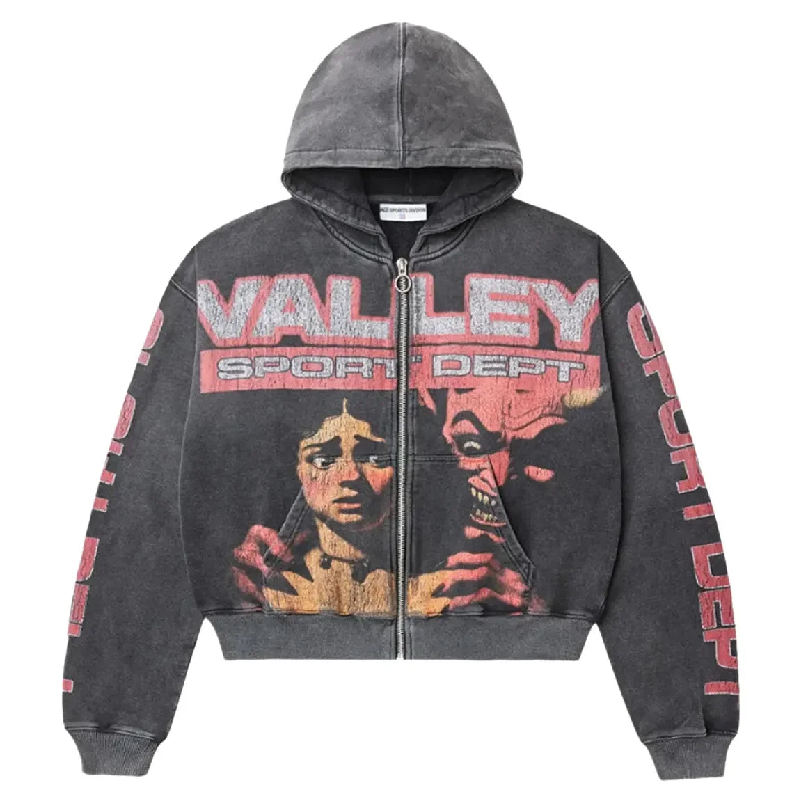 Vale Forever Devils Advocate Zip-Up Hoodie Black Red