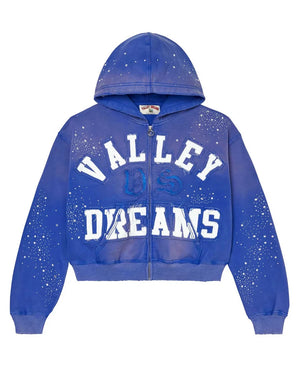 Valley Dreams Classico Zip Up Hoodie Sapphire Blue