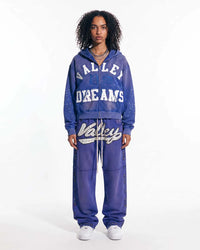 Valley Dreams Classico Zip Up Hoodie Sapphire Blue - espalda