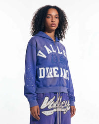 Valley Dreams Classico Zip Up Hoodie Sapphire Blue - detalle 2