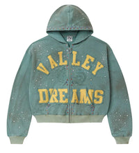 Valley Dreams Bank Zip Up Hoodie Green - frente