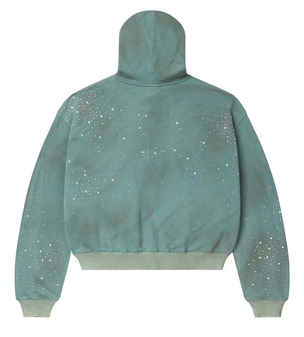 Valley Dreams Bank Zip Up Hoodie Green - detalle