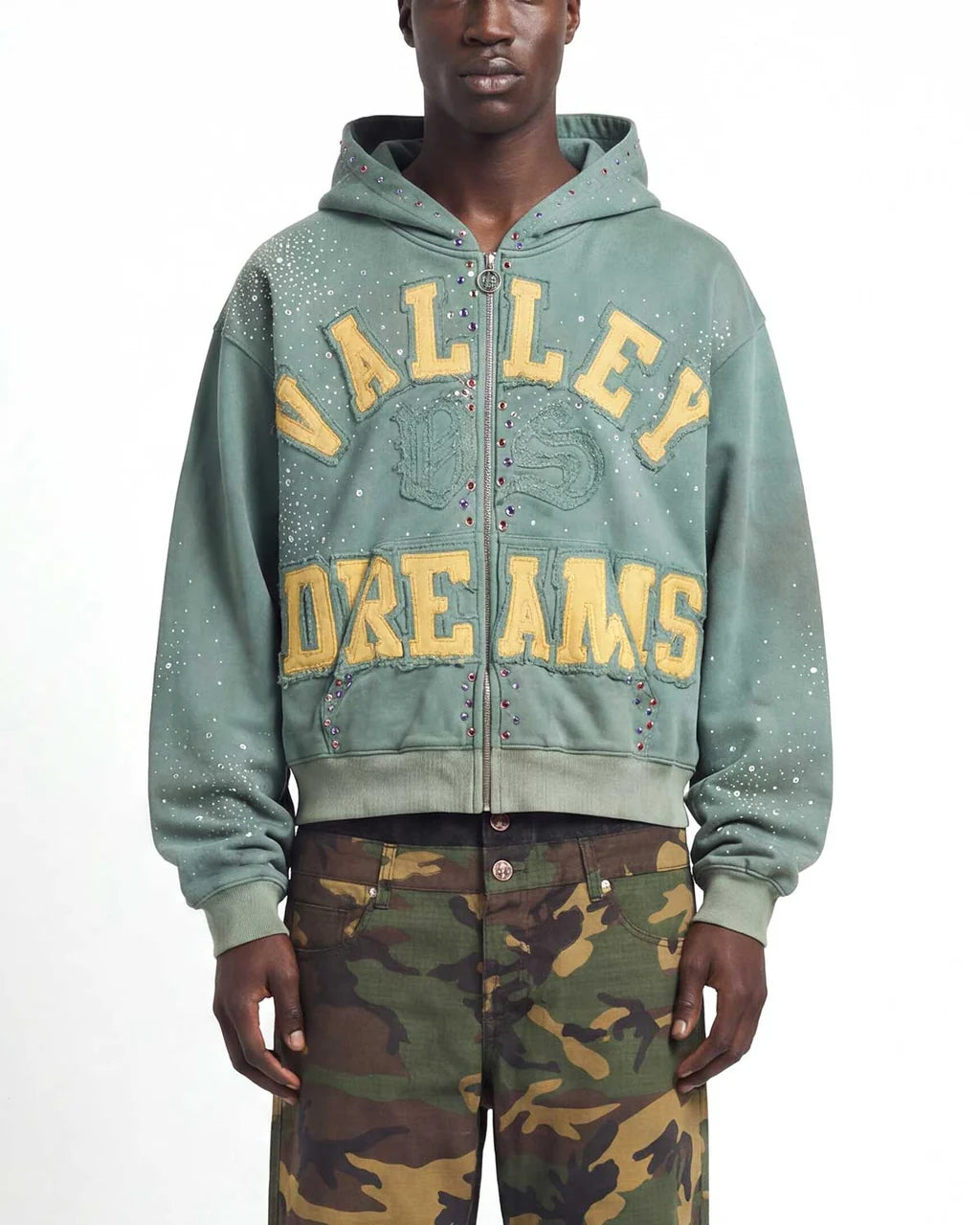 Valley Dreams Bank Zip Up Hoodie Green - detalle 2