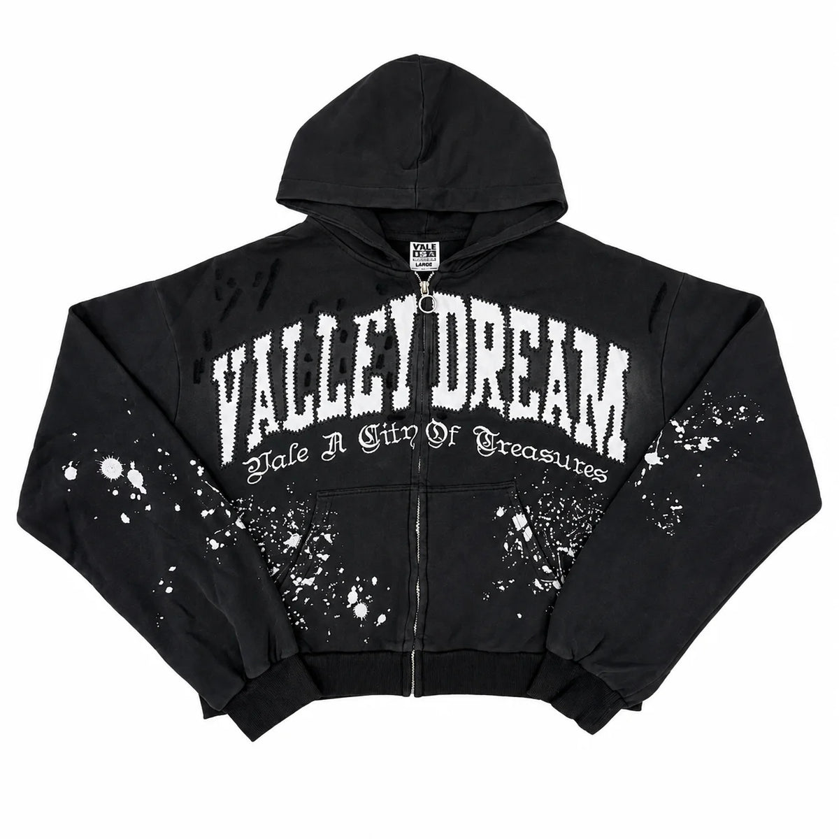 Valley Dreams Hoodie Splatter Negro