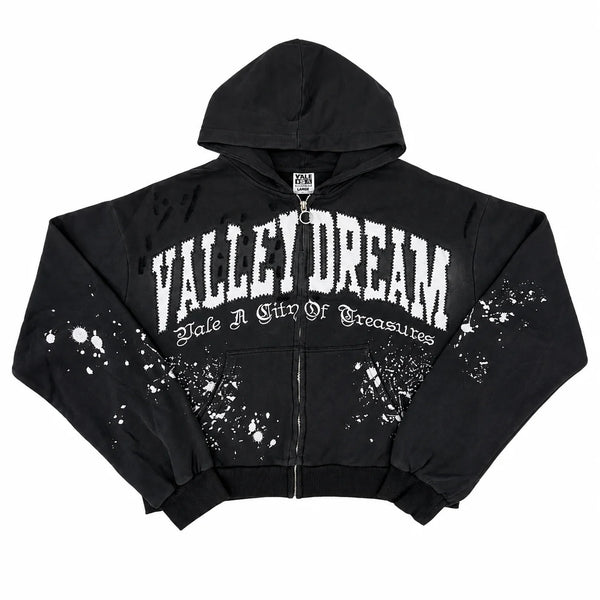 Valley Dreams Hoodie Splatter Negro