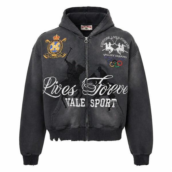 Life Is Forever Valley Sport Zip Up Hoodie